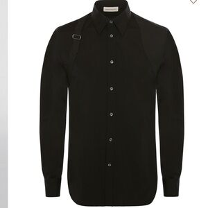 Alexander McQueen Men’s Buckle Detailed Harness Buttoned Shirt - NWT Size 16.5